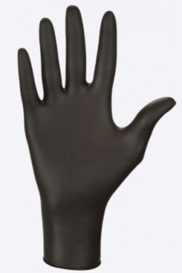 Czarne rękawice nitrylowe