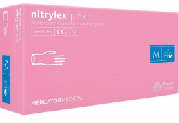 Rękawice nitrylowe Nitrylex Pink rozm.M A'100