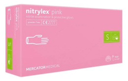 Rękawice nitrylowe Nitrylex Pink rozm.S A'100