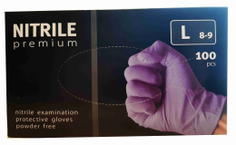 Rękawice nitrylowe PREMIUM bezpudrowe L A'100